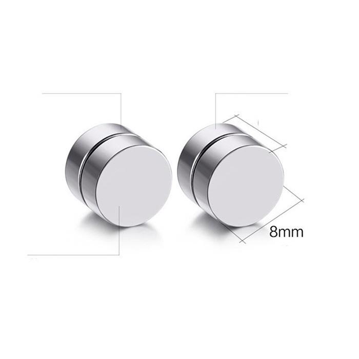 Cặp Bông tai nam châm inox không đen BHBT223