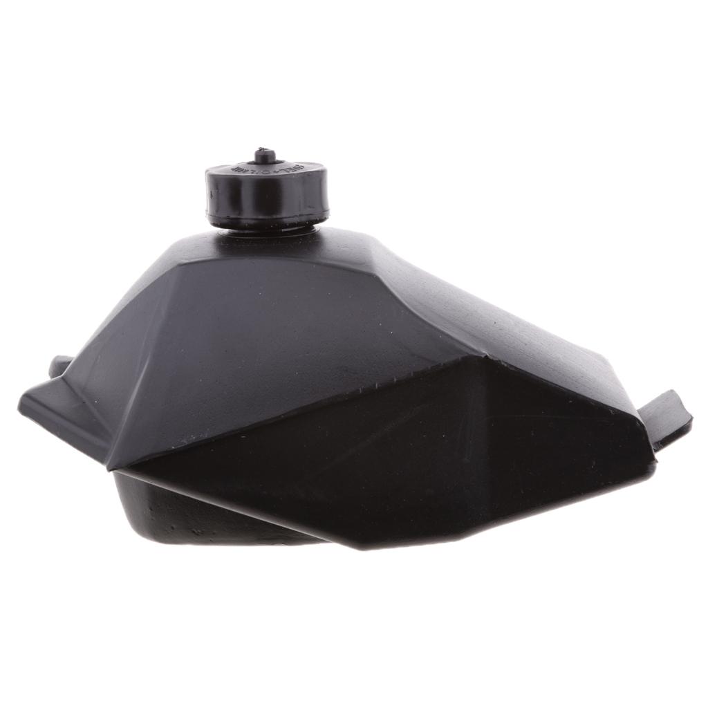 3 Pieces Gas Fuel Tank with Cap for ATV Gokart Quad Dirt Bike ATV Black