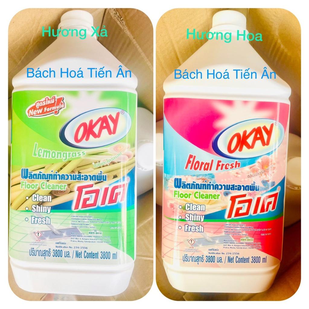 Lau sàn OKAY 3800ml nhập khẩu Thái Lan - lưu hương thơm và xua đuổi côn trùng...