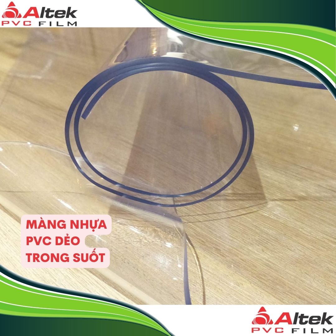 Màng nhựa PVC dẻo trong suốt, khổ lớn