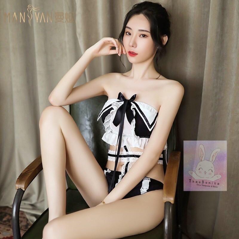 Set Cô Gái Giúp Việc Đáng Yêu. SHIP HỎA TỐC TPHCM. Đồ Ngủ Cosplay Sexy. ThaoBonita T049