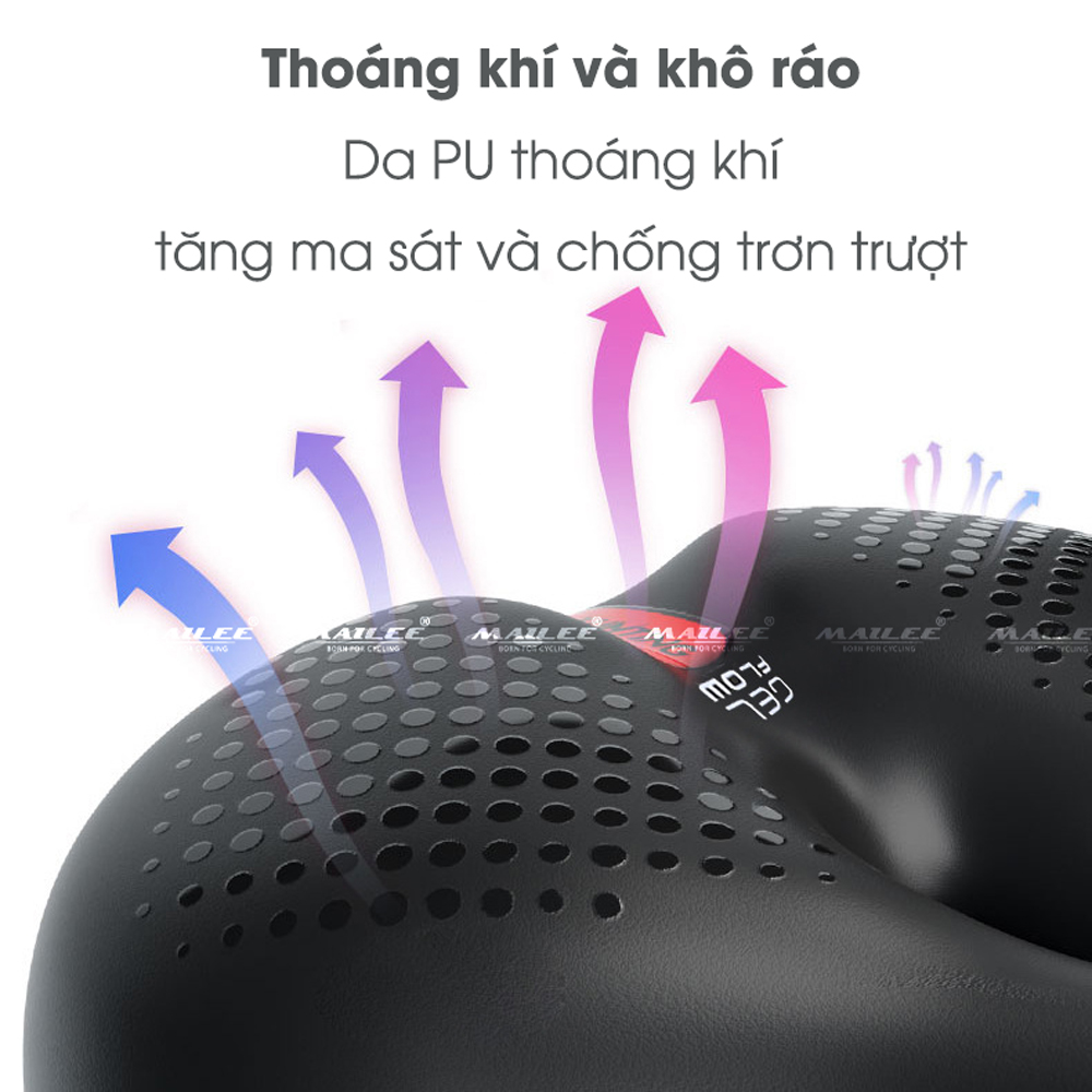 Yên BÉO xe đạp GEL-608 Da PU Thoáng Khí Êm Ái Chống Sốc Phụ Kiện Xe Đạp Thể Thao Lắp đặt dễ dàng - Mai Lee