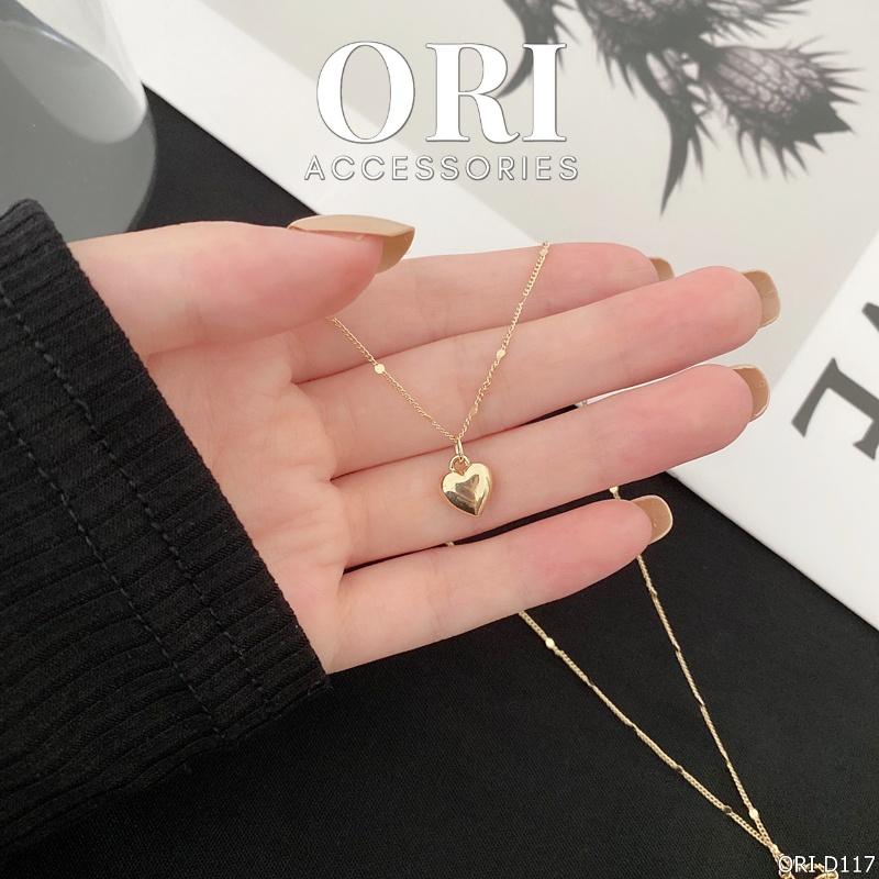 Dây chuyền nữ dây mảnh hình trái tim thời trang ORI ACCESSORIES D117