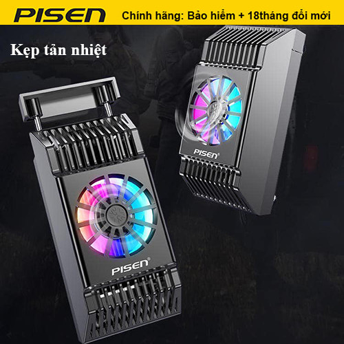 Kẹp tản nhiệt điện thoại Pisen Head Dissipation Back LS-RT01 (Dùng cho điện thoại, RGB led ốp vào mặt sau điện thoại)  - Giao màu ngẫu nhiên - Hàng chính hãng