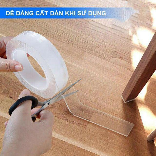 Băng Dính Siêu Dính Hai Mặt 3cm Trong Suốt