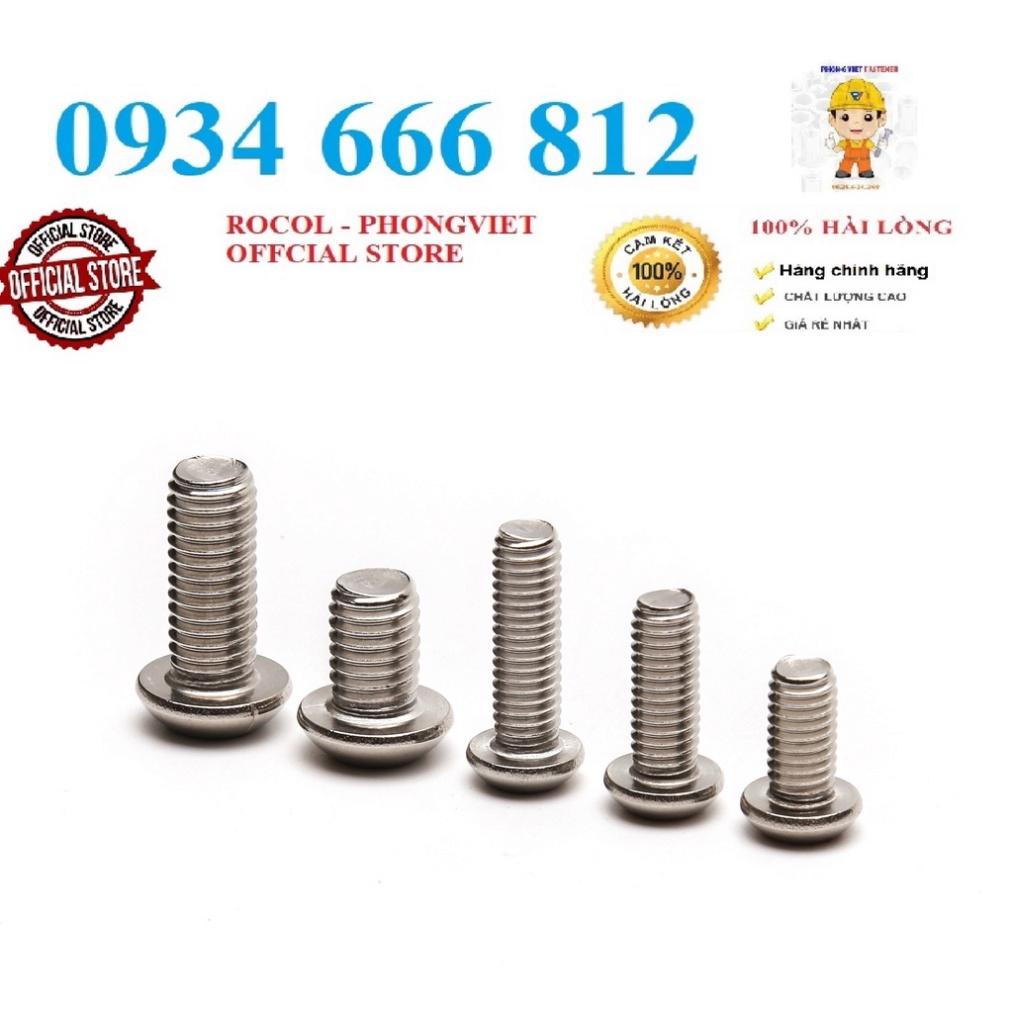 Combo 50c bulong lục giác chìm đầu cầu INOX 304 M3, M3X6, M3X8, M3X10, M3X12, M3X16, M3X20