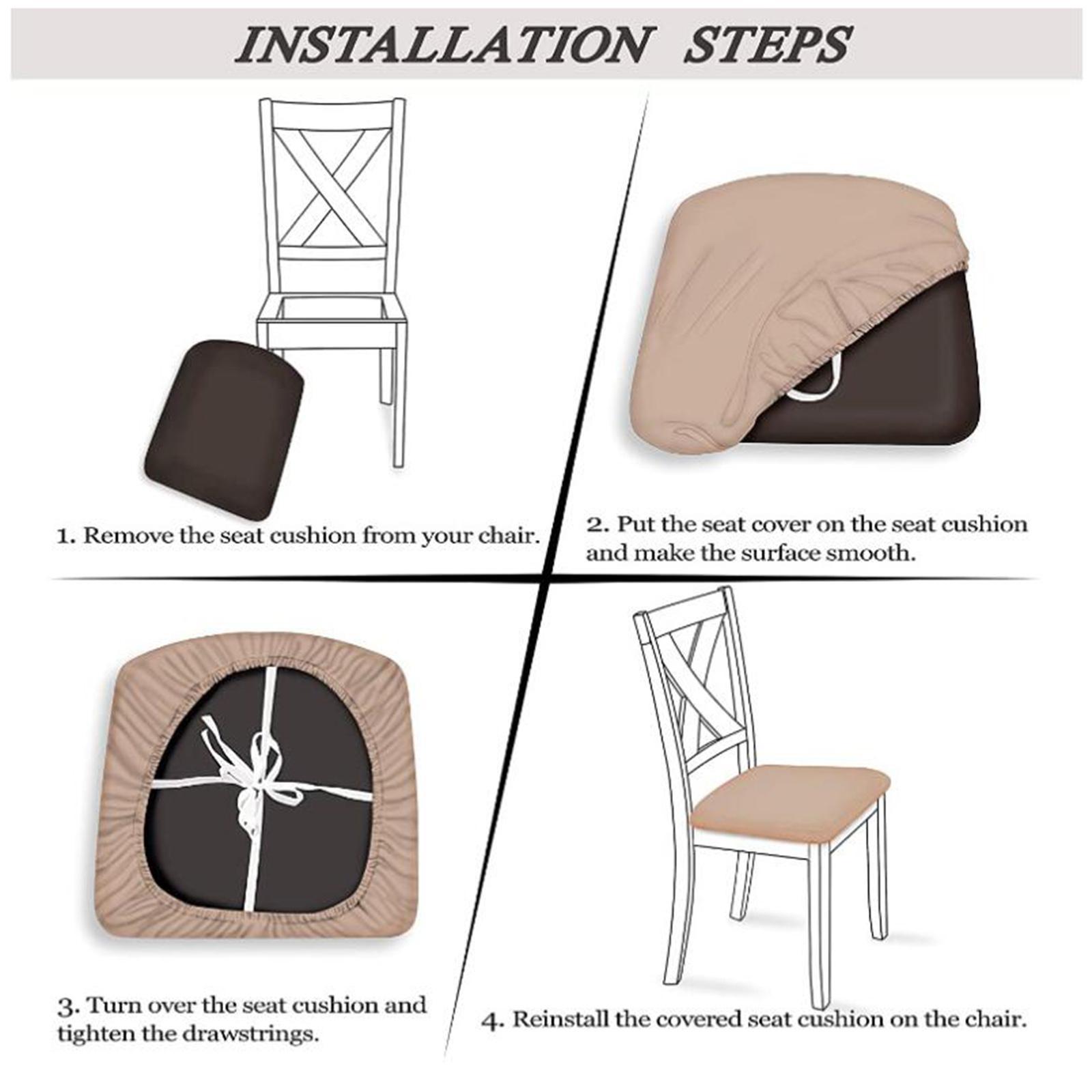 2x Dining Chair Covers Dining Chair Seat Covers