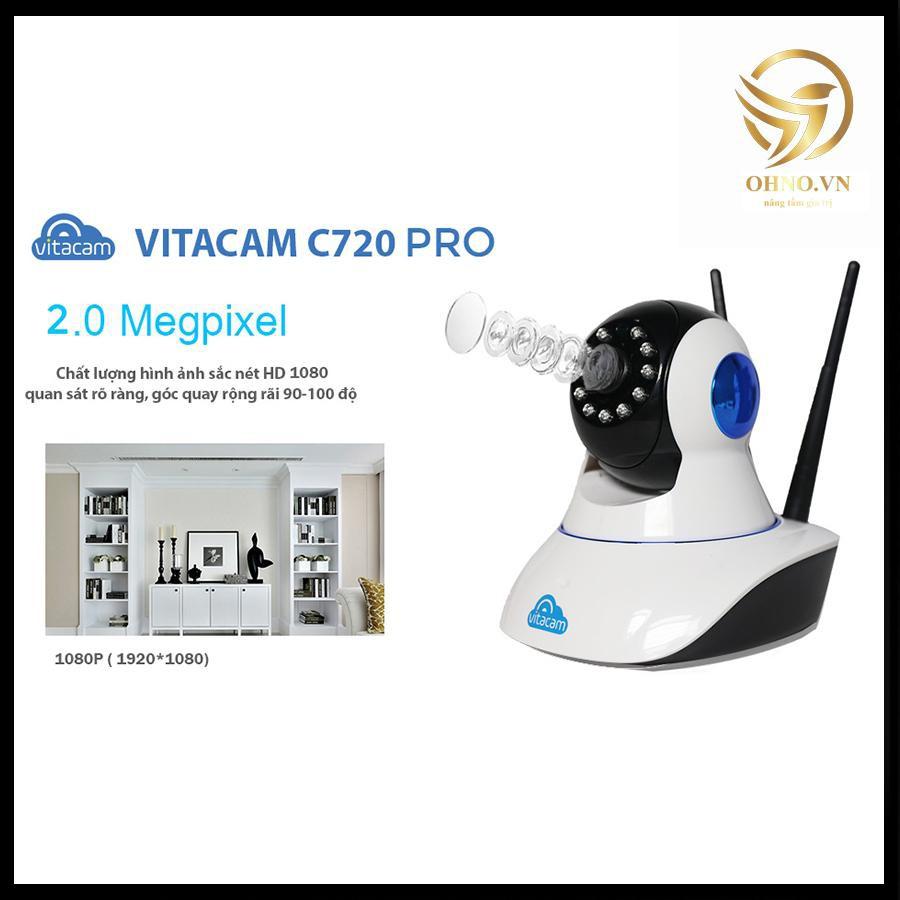 Camera IP Wifi Vitacam giám sát trong nhà C720 Pro full HD 1080P hàng chính hãng