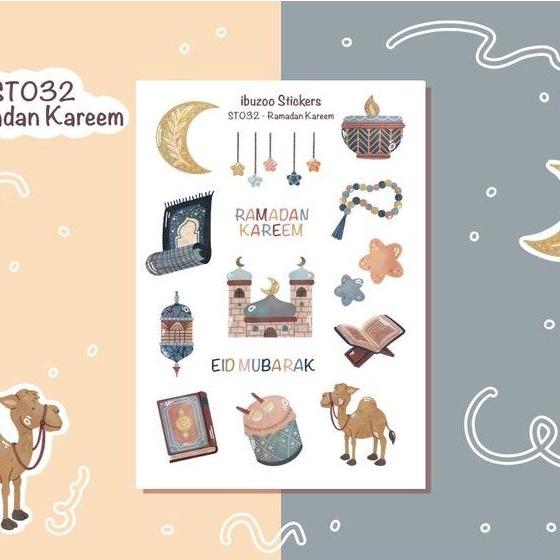 Sticker tự thiết kế - sticker sheet ramadan kareem - hình dán sổ, nhật kí bullet journal - unim042