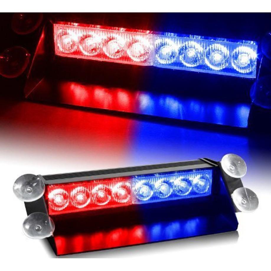 Đèn công an đèn cảnh sát xanh đỏ dùng trên tap lô ô tô xe hơi xe máy SS72