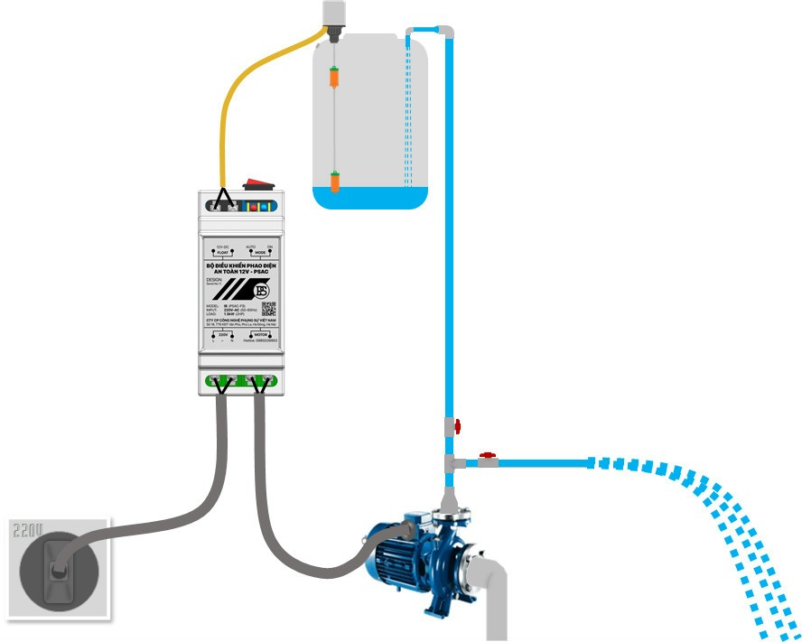 Bộ điều khiển phao điện 12V Model IB