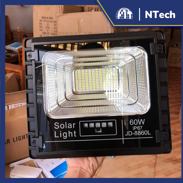 Đèn pha năng lượng mặt trời Jindian JD-8860L Công suất 60W