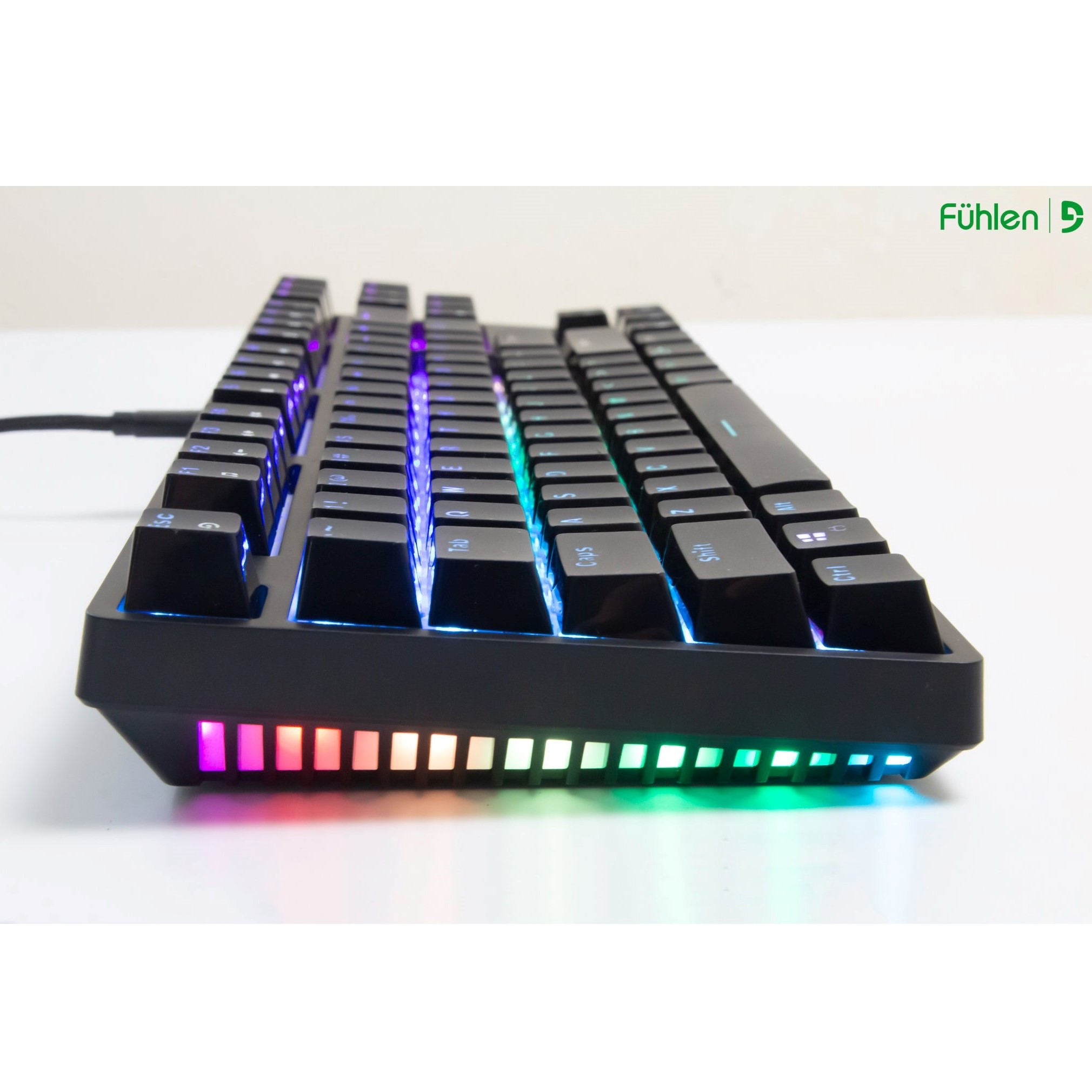 Bàn phím cơ gaming Fuhlen D87s RGB type-C Switch Blue/ Red/ Brown- Hàng chính hãng