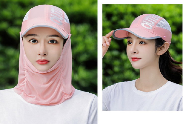 Mũ lưỡi trai kèm khẩu trang chống nắng chống tia UV tuyệt đối, nón khẩu trang chống nắng kèm khẩu trang rời