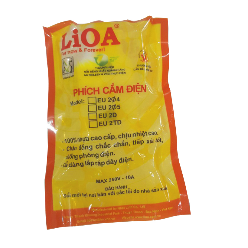 Bộ 5 phích cắm nối âm LiOA EU2TD- Hàng chính hãng