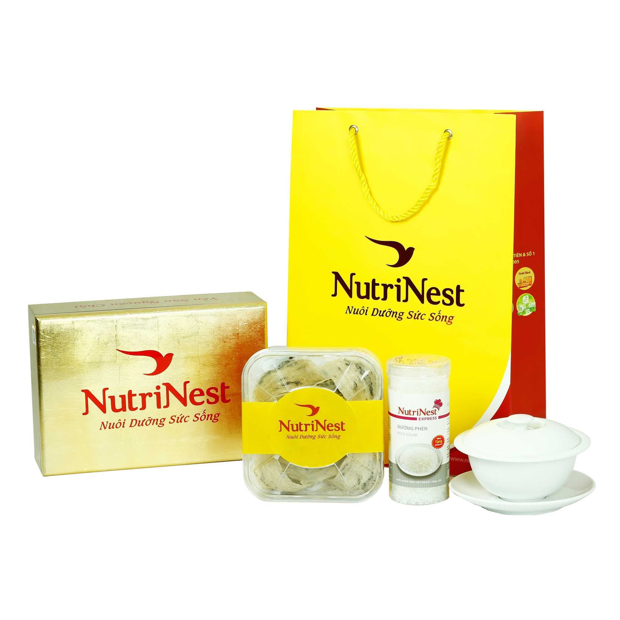 Tổ Yến Sào Còn Lông Thô NutriNest Chất Lượng Cao 100g - Kèm Đường Phèn