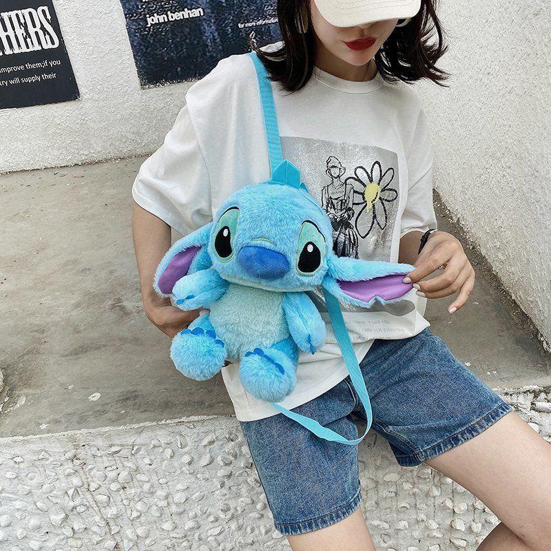 Disney Stitch Hoạt Hình Sang Trọng Trẻ Em Búp Bê Ba Lô Cô Gái Bé Trai Học