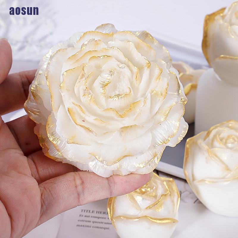 Khuôn Silicon Rau Câu Hoa Hồng Nhung Nở