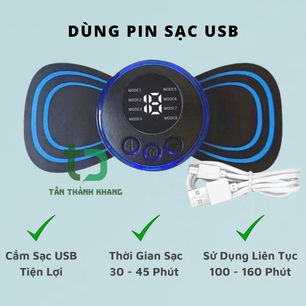 Miếng Dán Massage Xung Điện  Có Sạc USB Giảm Nhức Mỏi Hiệu Quả, Thư Giãn