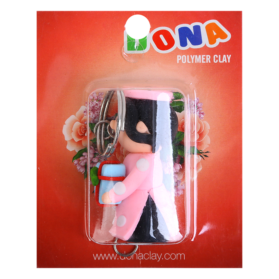 Móc Khóa Đơn Người Nữ Quà Dona Clay NNQ01