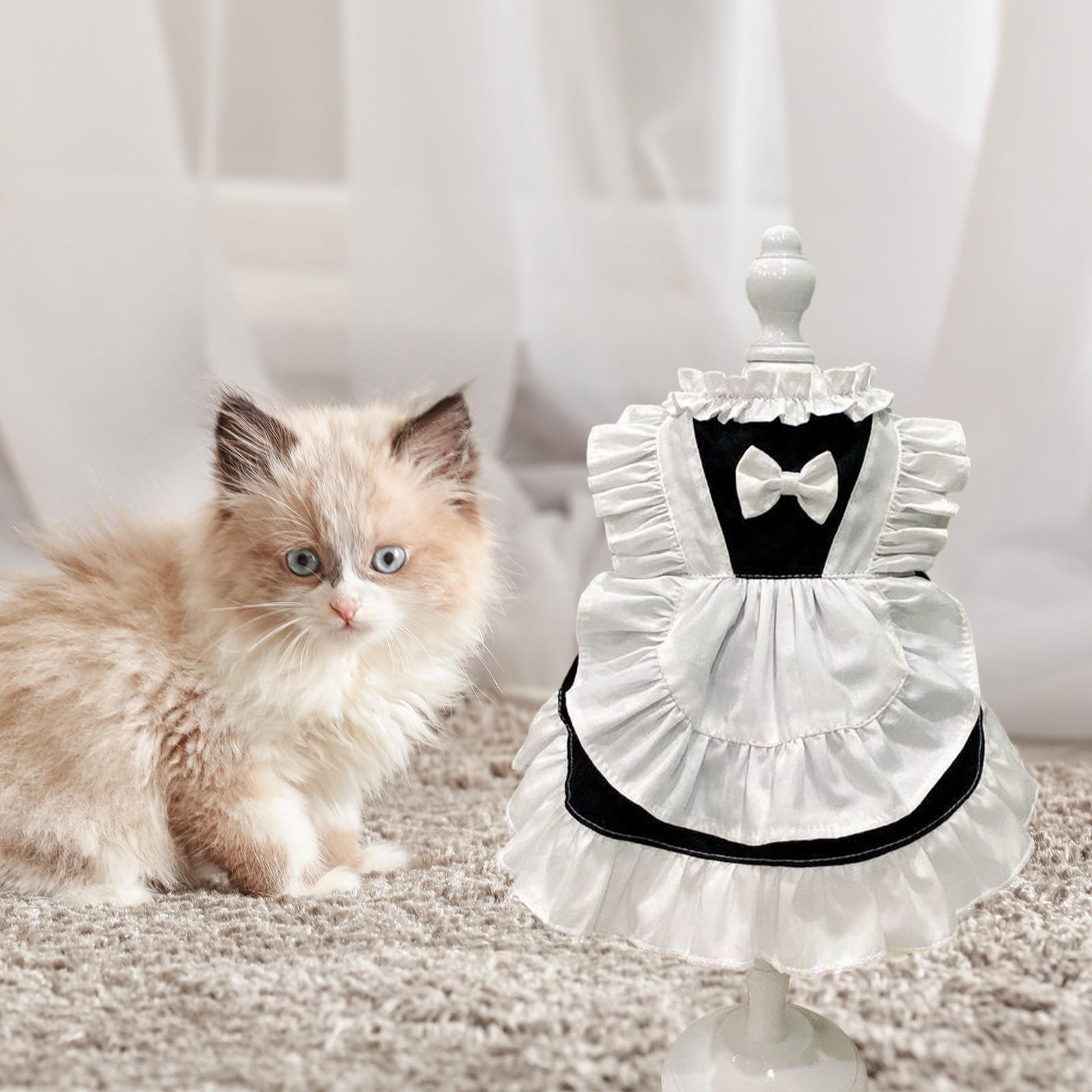Cat Dress Cat Clothing Breathable Fashion Spring Summer Party Costume Maid Dress Cute Apparel Birthday Lovely Princess Dress Dress