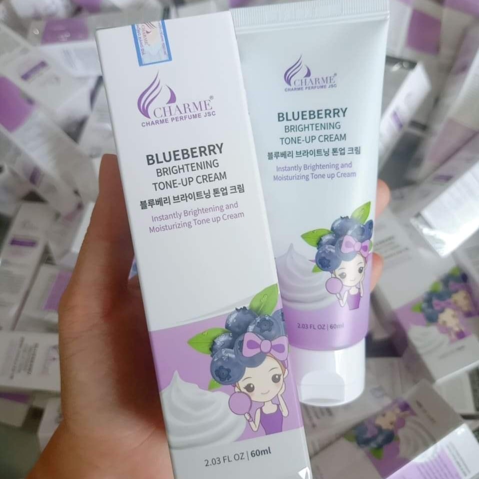 Kem dưỡng da mặt, Charme Blueberry Brightening, Tone-Up Cream, dưỡng sáng, nâng tone tự nhiên, 60ml