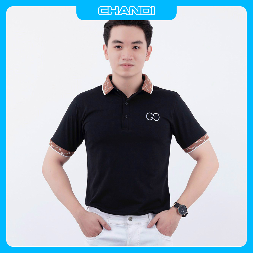 Áo Thun Nam Ngắn Tay Có Cổ Thương Hiệu Chandi, Chất Thun Cotton Xịn Mẫu Mới SS10