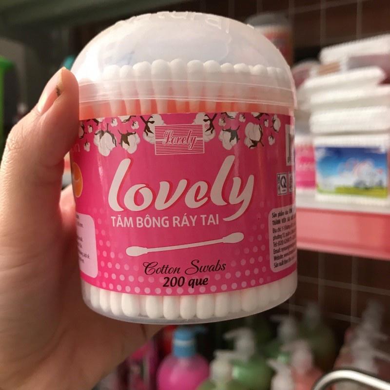 Tăm Bông Ráy Tai Lovely kháng khuẩn, loại tốt (200 cây/hộp)