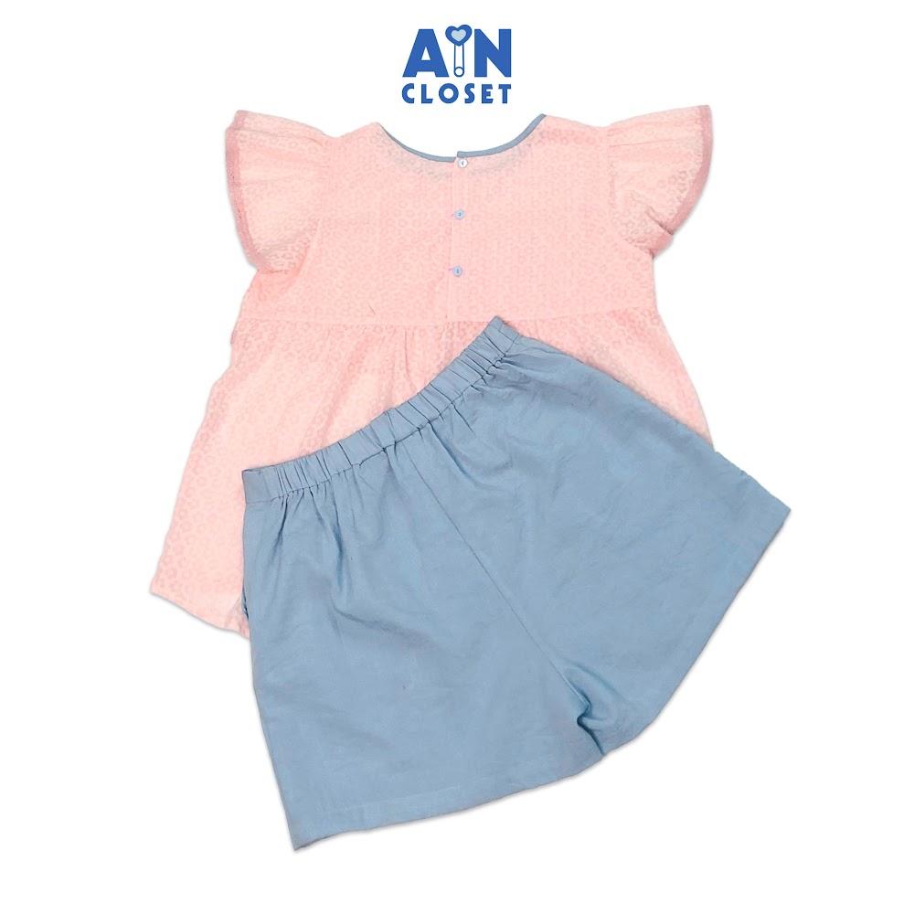 Bộ quần áo ngắn cho mẹ Hoa Cẩm cù hồng cotton - AICDME6YVPRG - AIN Closet