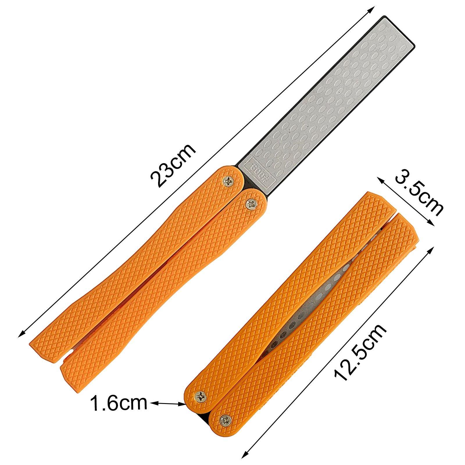 Portable Double Sided Diamond Knife Sharpener for Home Outdoor Camping Kitchen Tools