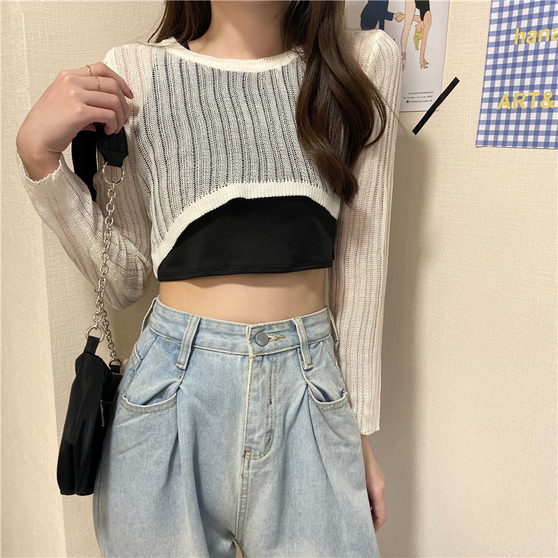 Áo croptop len Ulzzang Quảng Châu ALC32