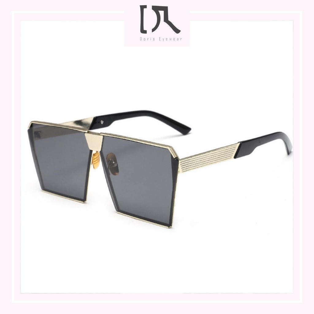 Mắt Kính Râm Nam Dáng Vuông Vàng Đen Hot Trend  DORISEYEWEAR