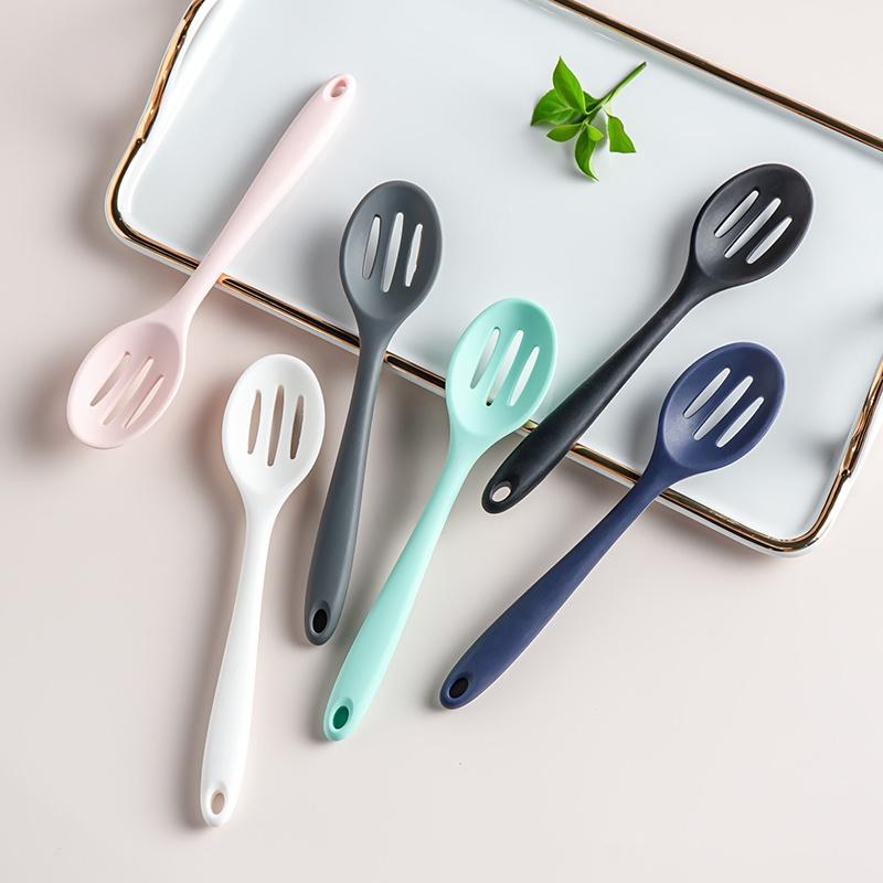 Silicone Small Colander Special Heat-resistant Cooking Spoon for Non-stick Pan Colander