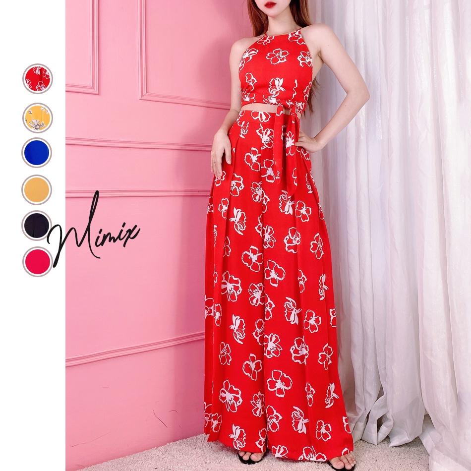 Set yếm bộ rời lưng chéo kèm quần dài MIMIX BW6205