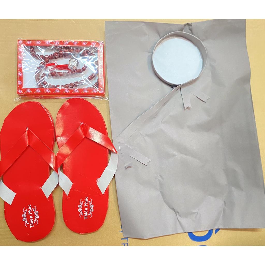 Combo Giấy Cúng Áo Tu Kèm Chuỗi và Dép - Thiên Lộc