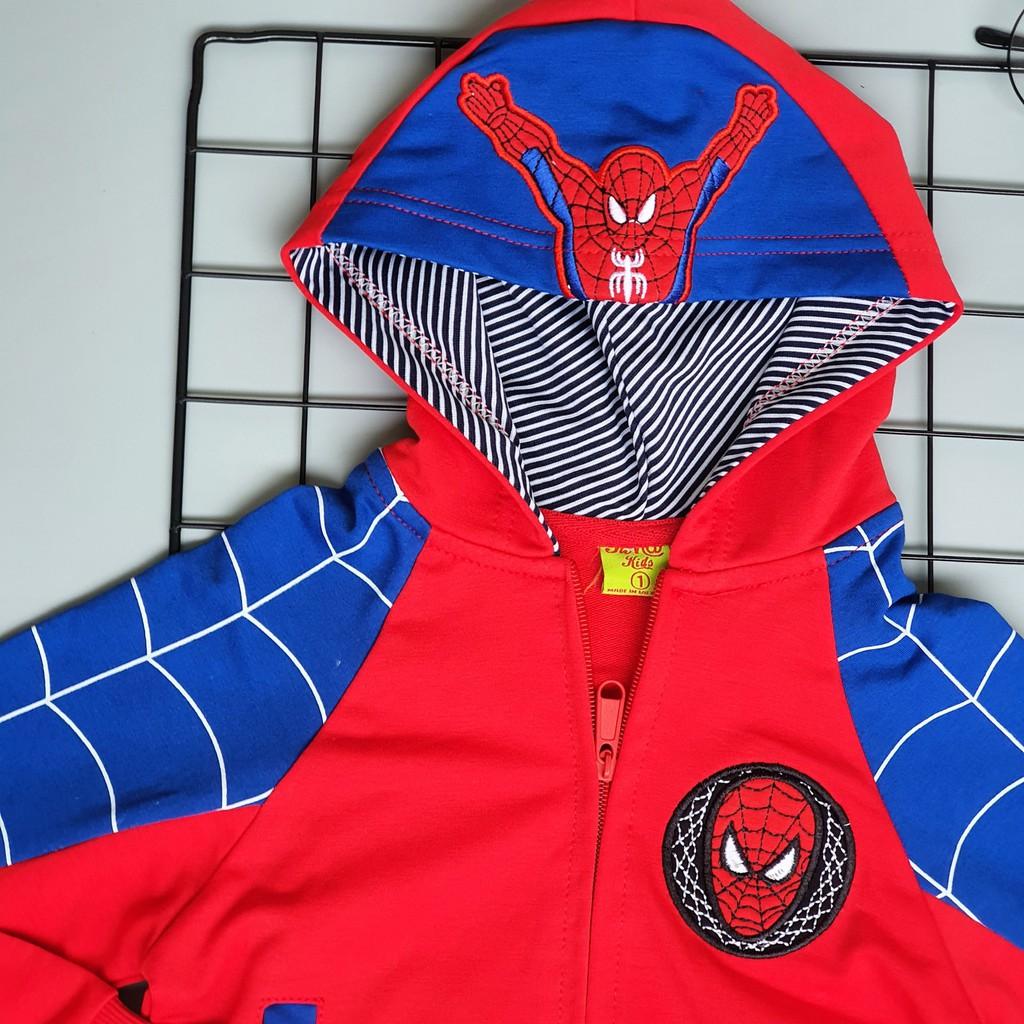 Áo khoác cotton 2 lớp chống nóng Spiderman size S-XXL