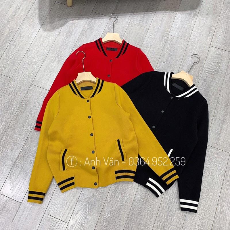 Áo Khoác Bomber Sọc Viền Thể Thao Cá Tính
