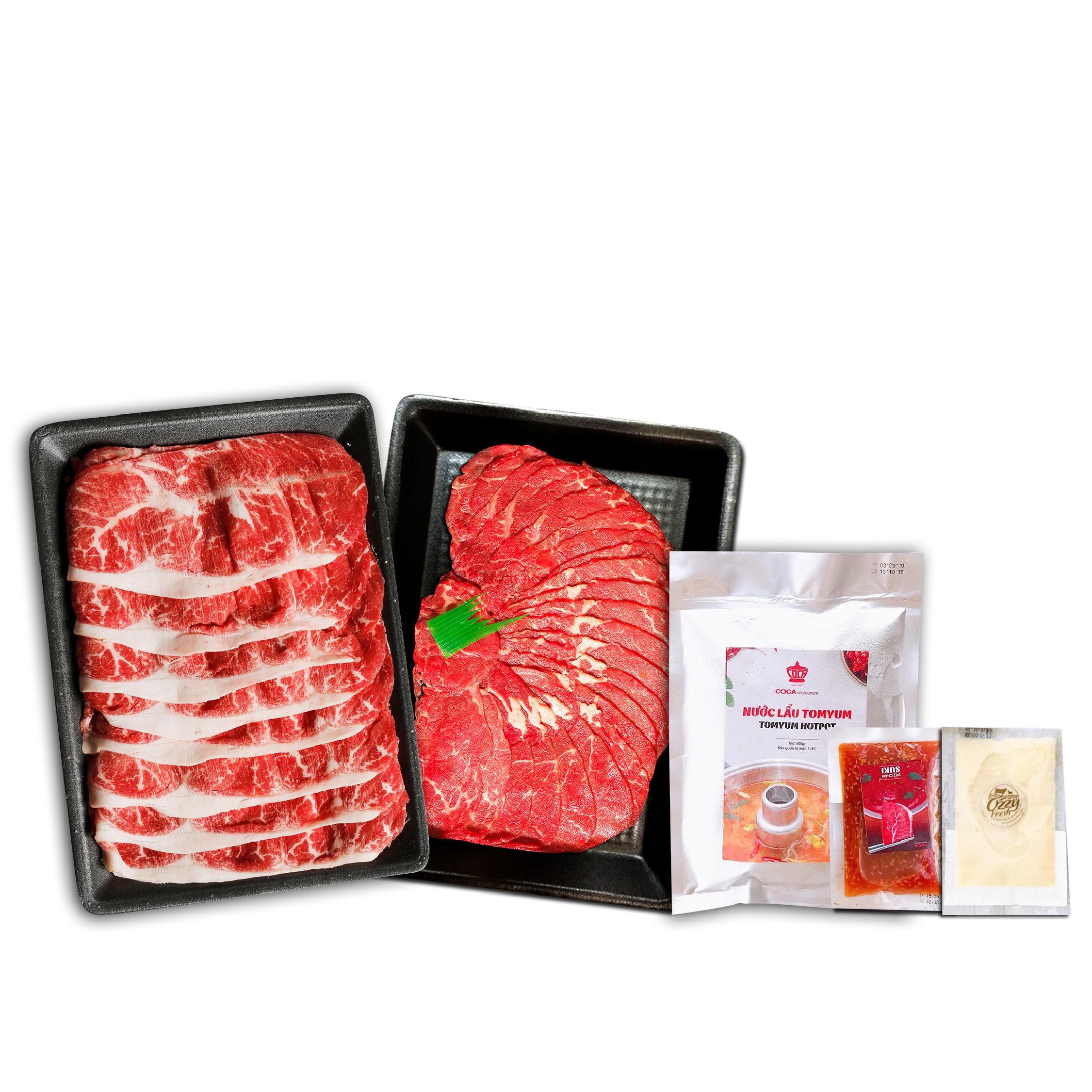 - Combo Lẩu Ozzy Vân Cẩm Thạch 900g