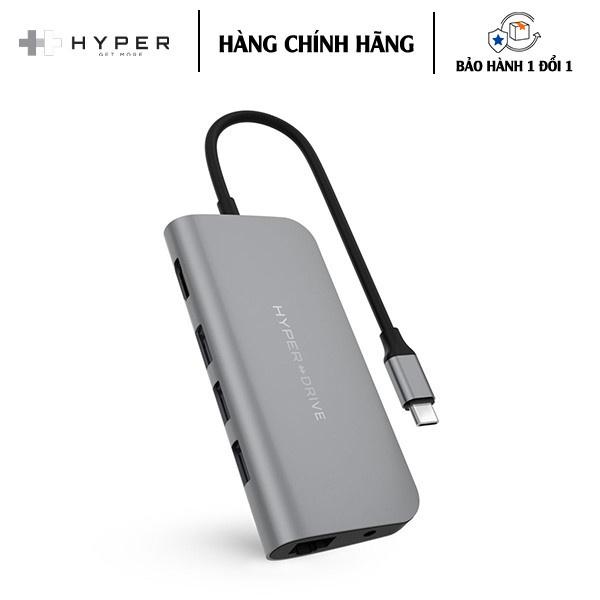 CỔNG CHUYỂN ĐỔI DÀNH CHO IPAD, MACBOOK, ULTRABOOK, HYPERDRIVE POWER 9-IN-1 USB-C - hàng chính hãng