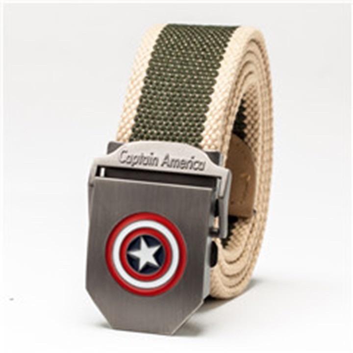 Thắt lưng vải dù mặt khoá Captain America - nhóm màu phối