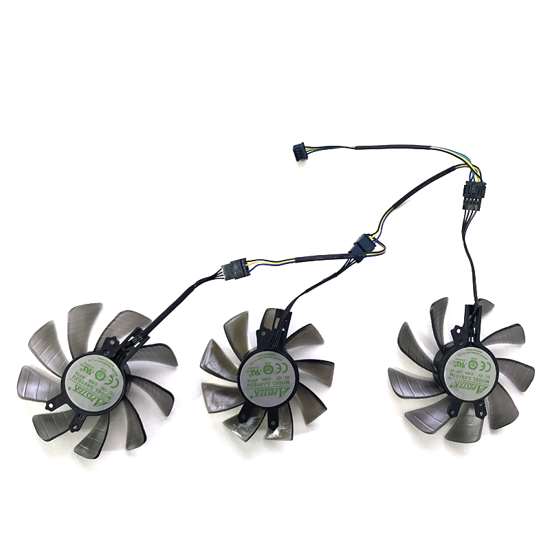 3PCS 75MM 85MM 4pin HOF GTX 1070 GPU Fan For GALAXY GeForce GTX 1070 Hall of Fame Limited Edition GTX1070 HOF Video Card Fans