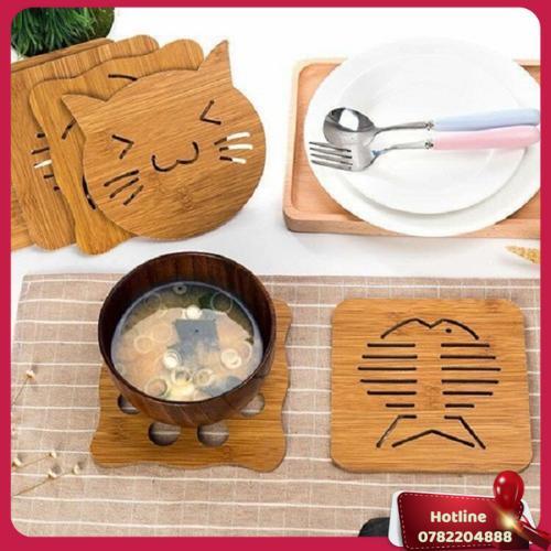 Tấm Lót Nồi Gỗ Nhiều Hình  - Miễn Phí Vận Chuyển