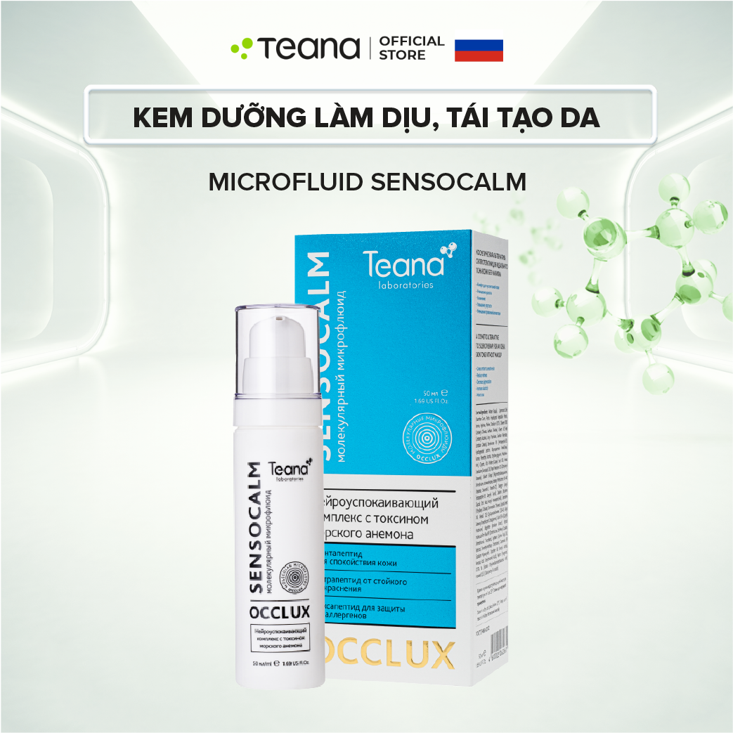 Kem dưỡng Teana Occlux Molecular Microfluid Sensocalm làm dịu, tái tạo da