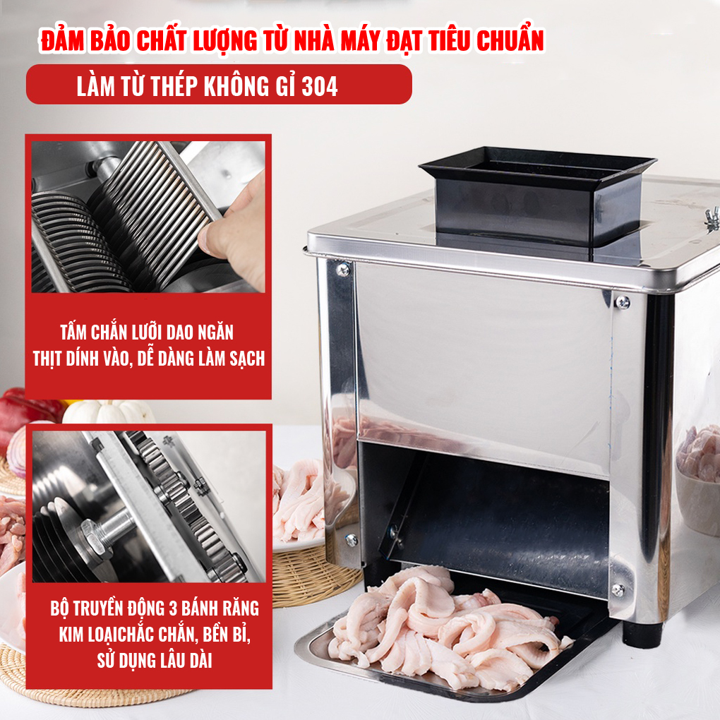 Máy Thái Thịt Tự Động MC2.5. Máy Thái Thịt Chất Lượng Cao, Công Suất Lên Tới 150kg/giờ. Hàng Nhập Khẩu Chính Hãng Thái Lan