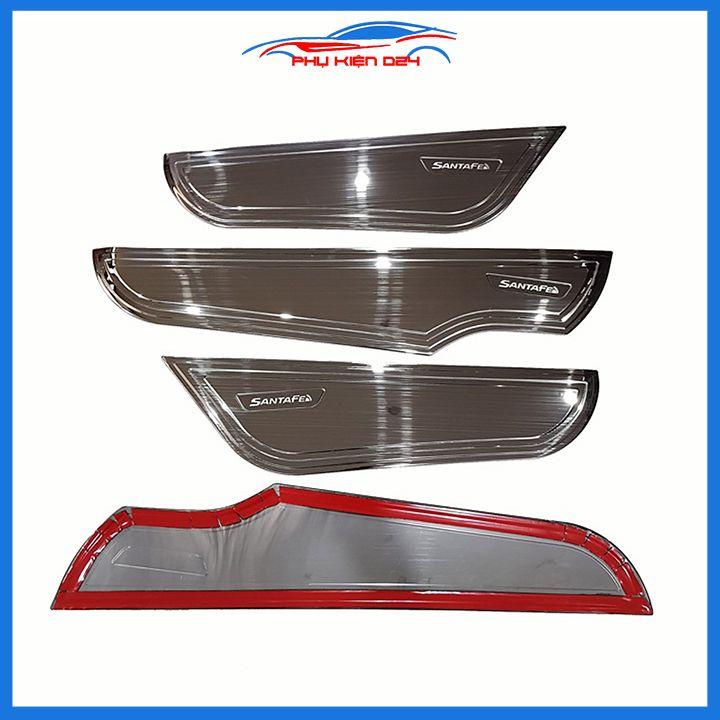 Bộ ốp tapli Santafe 2019-2020-2021-2022 vân Titan chống xước va đập khi mở cửa và làm đẹp xe