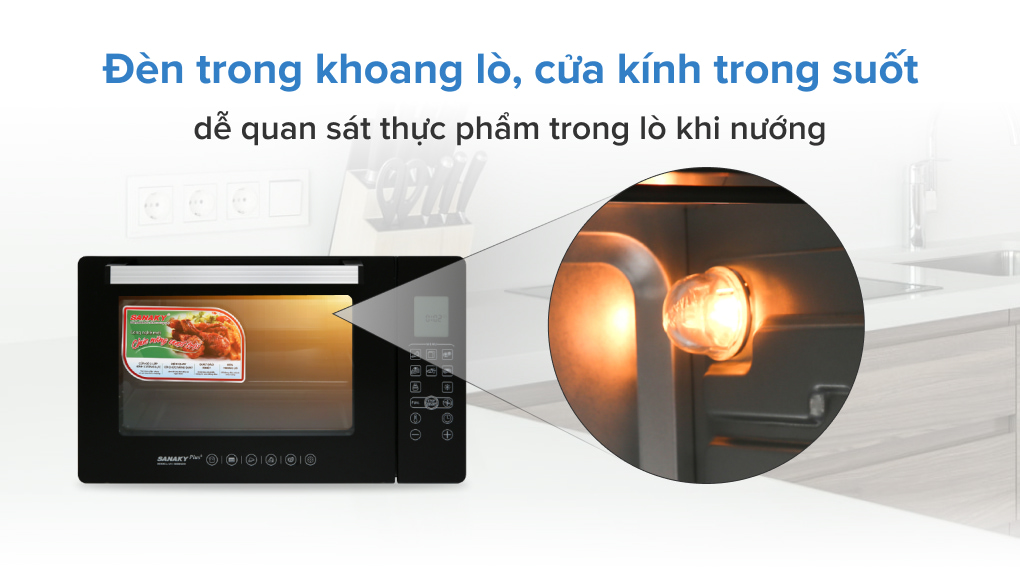 Lò nướng Sanaky 50 lít VH-5088N2D hàng chính hãng