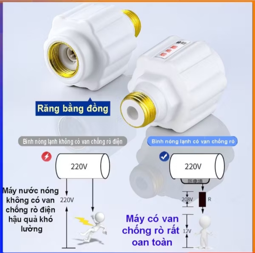 BỘ 2 CÁI VAN CHỐNG GIẬT LẮP MÁY NÓNG LẠNH BẢO VỆ AN TOÀN CHO MỌI GIA ĐÌNH