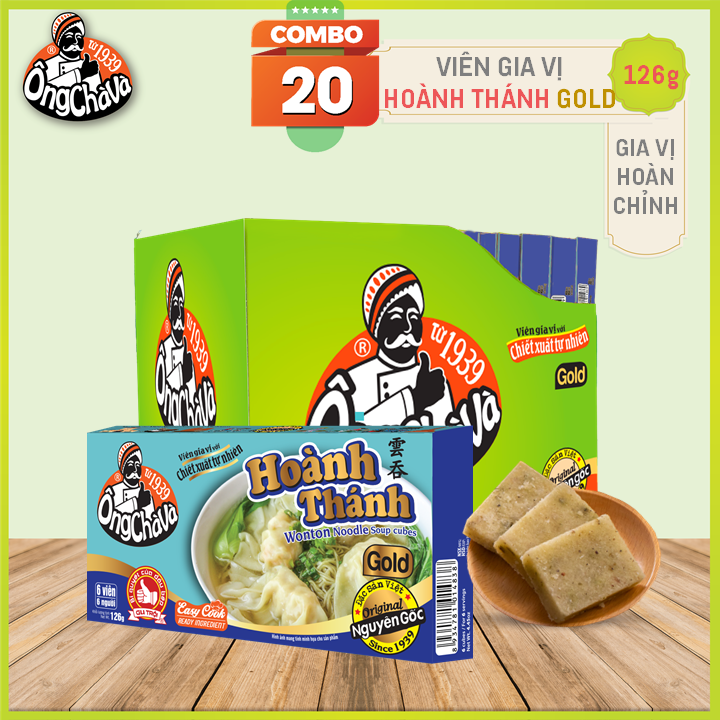 Lốc 20 Hộp Viên Gia Vị Hoành Thánh Ông Chà Và 126gr (Wonton Noodle Soup Cubes)