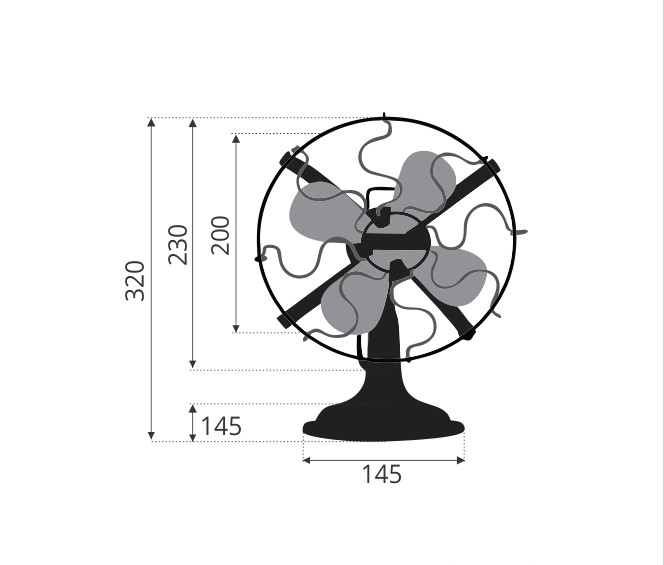 Quạt bàn kiểu cổ Kim Thuận Phong BC150 (Hàng chính hãng)