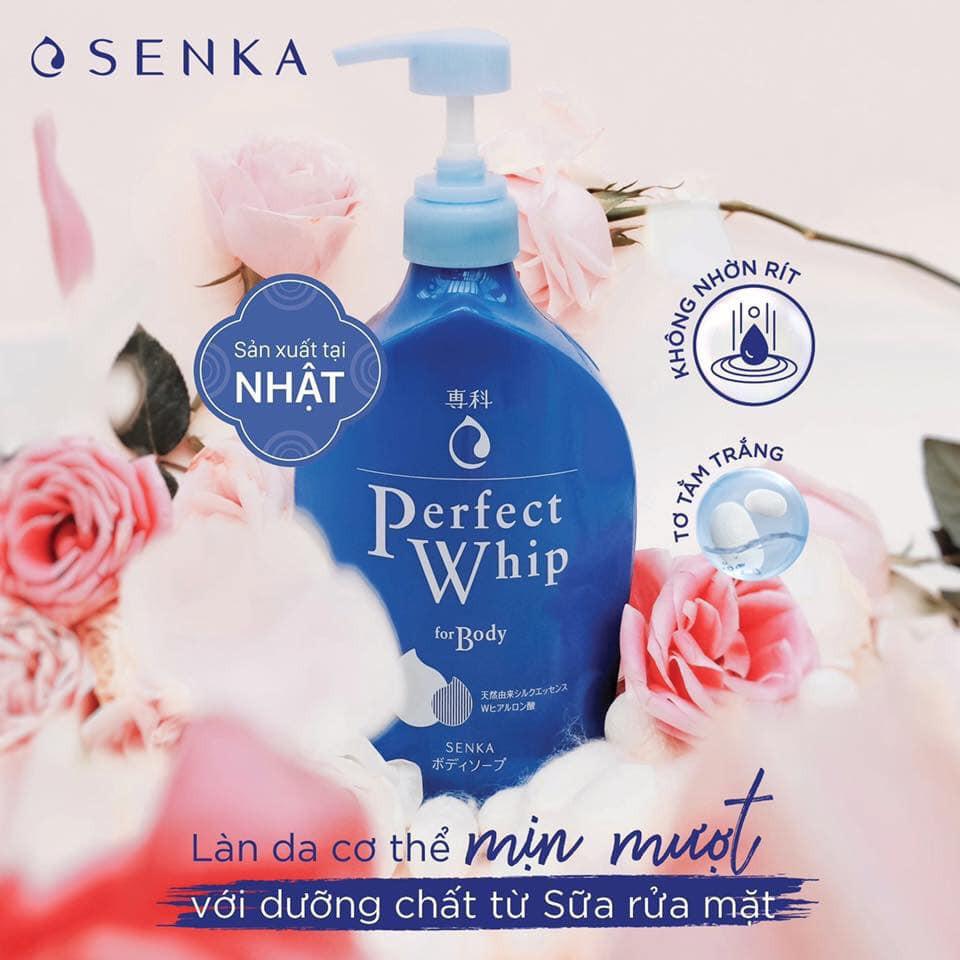 Sữa Tắm Dưỡng Ẩm Senka Perfect Bubble For Body Floral Plus Hương Linh Lan &amp; Hoa Nhài 500ml